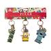 Disney Accessories | Disney Pixar Holiday Keychain Set (Three Keychains) | Color: Gold | Size: Keychains