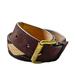 Michael Kors Accessories | Gorgeous Michael Kors Brown Suede Argyle Belt W/Brass Buckle, Sz Medium | Color: Brown/Tan | Size: Medium