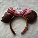 Disney Accessories | Nwt Disney Parks Chocolate Mickey Mouse Ice Cream Bar Bow Sequin Ears Headband | Color: Brown/Pink | Size: Os