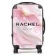 Personalised Suitcase easyJet 45x36x20 Cabin Carry On Hand Luggage Approved for Over 100 Airlines British Airways, Ryanair | Add Your Initials Name(Luxe Pink Marble, Mini Cabin (44x31x20cm)