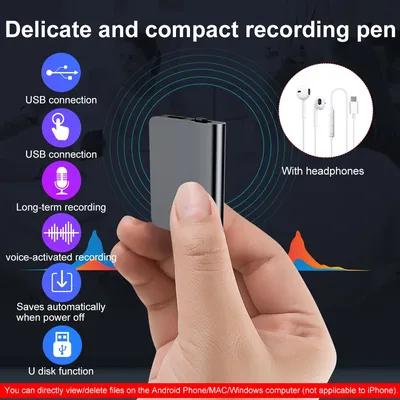 Mini enregistreur numérique professionnel commande vocale intelligente Audio réduction du bruit