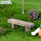 Tabouret en bois en résine Miniature mobilier de jardin féerique artisanat jouets de paysage