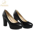 Phoentin-Chaussures à plateforme à talons hauts pour femmes escarpins noirs Ald-on chaussures
