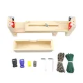 Kit d'Outils Artisanaux pour Fabrication de Bracelets Longueur Réglable Cadre en Bois Tressage