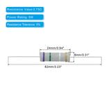 20Pcs 5W 0.75 Ohm Tolerance Carbon Film Resistor, Axial Lead Resistors Kit - As Picture (4 Colored Ring)