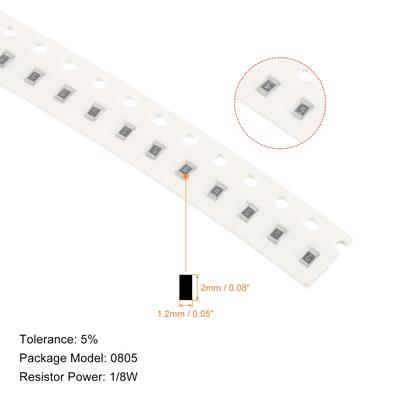 1Set/400Pcs 0805 Surface Mount Device Resistor Kit 10R-1M 90 Values 1/8W