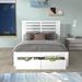 Gracie Oaks Full Storage Platform Bed Wood in White | 40.6 H x 54.1 W x 75 D in | Wayfair 5CDFE80E3C914BBA9B922EA164B438F6