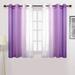 Voguele Drapes Treatments Curtains Home Decor Window Curtain Sheer Voile Panel Long Light Filtering Vintage Grommet Purple 132x183cm/52*72in