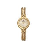 Charles-Hubert Paris 6916-G Womens Gold Finish Chain Bracelet Quartz Dial Watch Gold