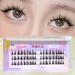 Segmented False Eyelashes Stable Curl Thick Fluffy Lashes for Women Girls Makeup DIY