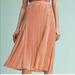 Anthropologie Skirts | Anthropologie Maeve Size Xs Pleated Metallic Shimmer Ambra Midi Skirt | Color: Pink | Size: Xs