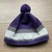 The North Face Accessories | Euc Like New The North Face Winter Beanie Pompom Hat Purple Gray | Color: Gray/Purple | Size: Os