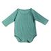 Baby 4 Baby Boy Pants Baby Girls Boys Solid Ribbed Cotton Autumn Long Sleeve Romper Bodysuit Clothes Little Boy Shirt