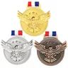Médaille d'aigle en métal pour toute compétition médaille vierge médaille d'aigle de noix de coco