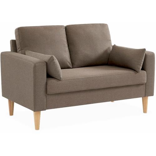 2-Sitzer Sofa, Polyester, Braun – Braun – Sweeek