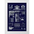 Buhlmann J. 17x24 White Modern Wood Framed Museum Art Print Titled - Temple of Athene and Theseus Polychrome (Blueprint)