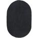 Vipanth Exports Black Color Jute Rug in Oval Shape Area Rug for Home Decor (2x8 Feet)