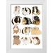 Melin Hanna 18x24 White Modern Wood Framed Museum Art Print Titled - Guinea Pigs In Glasses