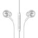 Premium White Wired Earbud Stereo In-Ear Headphones with in-line Remote & Microphone Compatible with Alcatel OneTouch POP 2 - 5 Premium