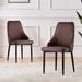 Modern PU Leather Upholstered Dining Chairs with High Back - 17.72"W x 17.32"D x 35.63"H