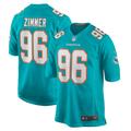 Men's Nike Justin Zimmer Aqua Miami Dolphins Home Game Player Jersey