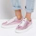 Free People Shoes | Free People Letterman Sneaker 41 | Color: Pink/White | Size: 11