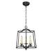 Athena 3-Light Pendant in Natural Black