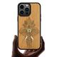 Carveit Handmade Wooden Protective Case for iPhone 14 Pro Max Magnetic Case Cover [Wood Engraving & Shell Inlay] Wood Phone Case Compatible with 14 Pro Max MagSafe Case 6.7 Inch (Elephant-Cherry)