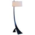 Hubbardton Forge Stasis with White Natural Shade Floor Lamp