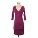 Venus Casual Dress - Sheath: Pink Solid Dresses - Women's Size Small