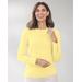 Appleseeds Women's Spindrift™ Long-Sleeve Button-Cuff Sweater - Yellow - PS - Petite