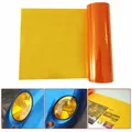 12 "x 12" ambre Orange voiture lumière autocollant voiture phare feu arrière PVC teinte Film autocollant antibrouillard feu arrière jaune Film vinyle