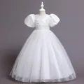Robe d'été blanche pour filles de 10 à 12 ans ensemble de vêtements de fête d'anniversaire pour