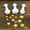 Ensemble de 3 moules à biscuits en forme d'étoile outils de décoration de gâteaux de noël