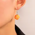 Docona-Boucles d'oreilles pendantes orange pelées en résine acrylique boucles d'oreilles goutte de
