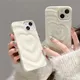 Coque en silicone antichoc 3D Love coque arrière souple blanc cassé mode japonaise iPhone 12 11