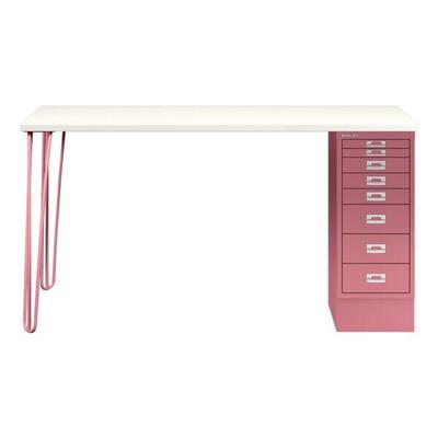 Bisley Schreibtisch »MultiRange« weiße Platte mit 8 Schubladen pink, 140x74x60 cm Image