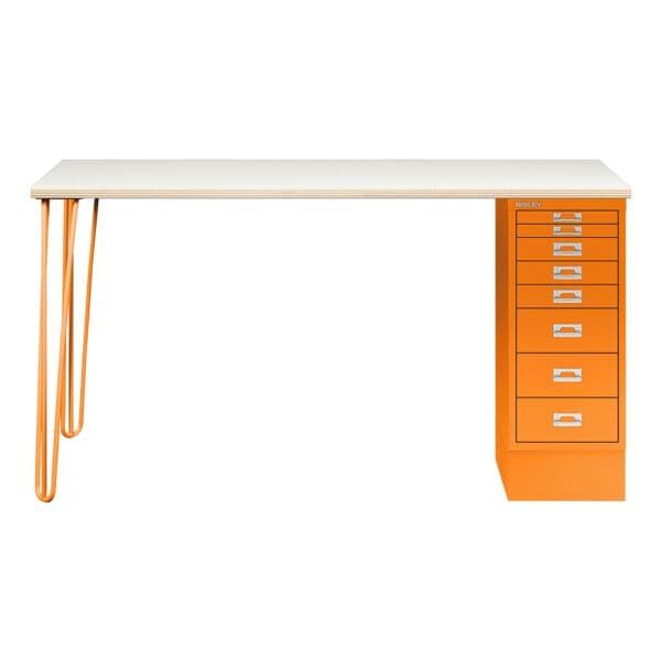 Bisley Schreibtisch »MultiRange« plywood Platte mit 8 Schubladen orange, 140x74x60 cm Image