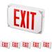 LEONLITE LED Emergency Exit Sign Hardwired w/ Rechargeable Battery Backup Thermoplastic in Red/White | 9.21 H x 12.6 W x 4.49 D in | Wayfair 35033