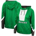 Sweat à capuche coupe-vent 2.0 demi-zippé vert Milwaukee Bucks Mitchell & Ness pour femme - Homme Taille: XL