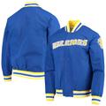 "Golden State Warriors pour homme Royal Mitchell & Ness Hardwood Classics 75th Anniversary Warmup Full-Snap Jacket - Homme Taille: XL"