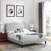 Amber Platform Bed by Modway Upholstered/Velvet in Gray | 25.5 H x 41.5 W x 81.5 D in | Wayfair MOD-6780-LGR