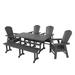 Beachcrest Home™ Arnone Rectangular 6 - Person 71" Long Outdoor Dining Set Plastic in Gray | 71 W x 37 D in | Wayfair