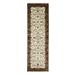 Shahbanu Rugs Ivory Rajasthan All Over Leaf Design Thick and Plush Wool and Silk Hand Knotted Runner Oriental Rug (2'7" x 8'0")
