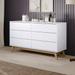 Hartford 6 Drawer Dresser - White/Light Brown