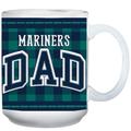 Seattle Mariners 15oz. Buffalo Plaid Father's Day Mug