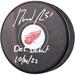 David Perron Detroit Red Wings Fanatics Authentic Autographed Hockey Puck with "DET Debut 10/14/22" Inscription