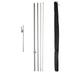 Vispronet Basic Large Feather Flag Pole Set 4 Poles 1 Ground Stake Fits 2.6ft x 11.2ft Flags