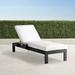 Calhoun Aluminum Chaise in Matte Black Finish - Cara Stripe Air Blue, Standard - Frontgate