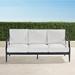 Trelon Aluminum Sofa in Matte Black Finish - Rain Sailcloth Cobalt - Frontgate